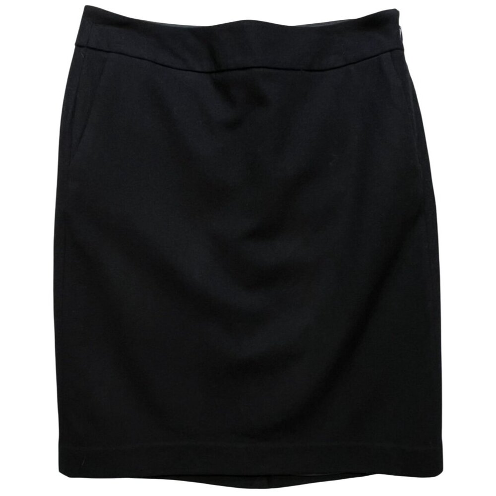 Eddie Bauer Women's Wool Straight & Pencil Skirt Mercer Fit Size 4 Black Stretch